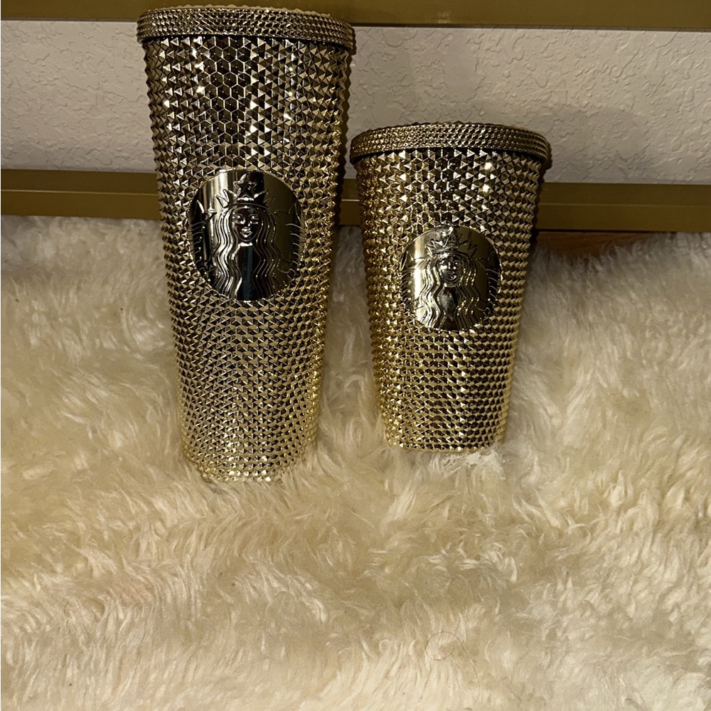 Starbucks Gold Christmas 2022 Tumblr in Large and Small size bundle deal